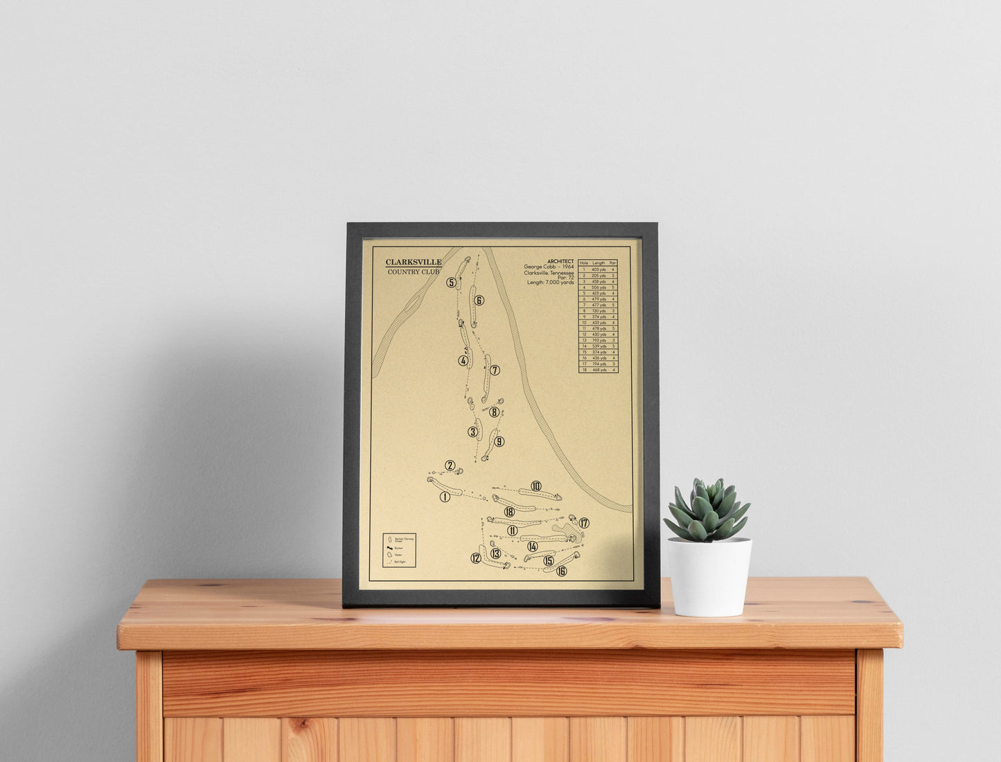 Clarksville Country Club Outline (Print)