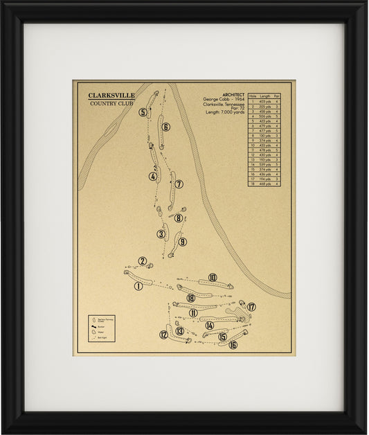 Clarksville Country Club Outline (Print)