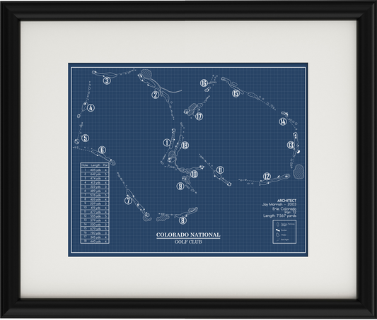 Colorado National Golf Club Blueprint (Print)