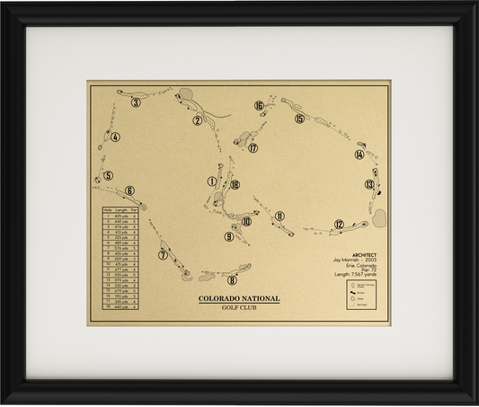 Colorado National Golf Club Outline (Print)