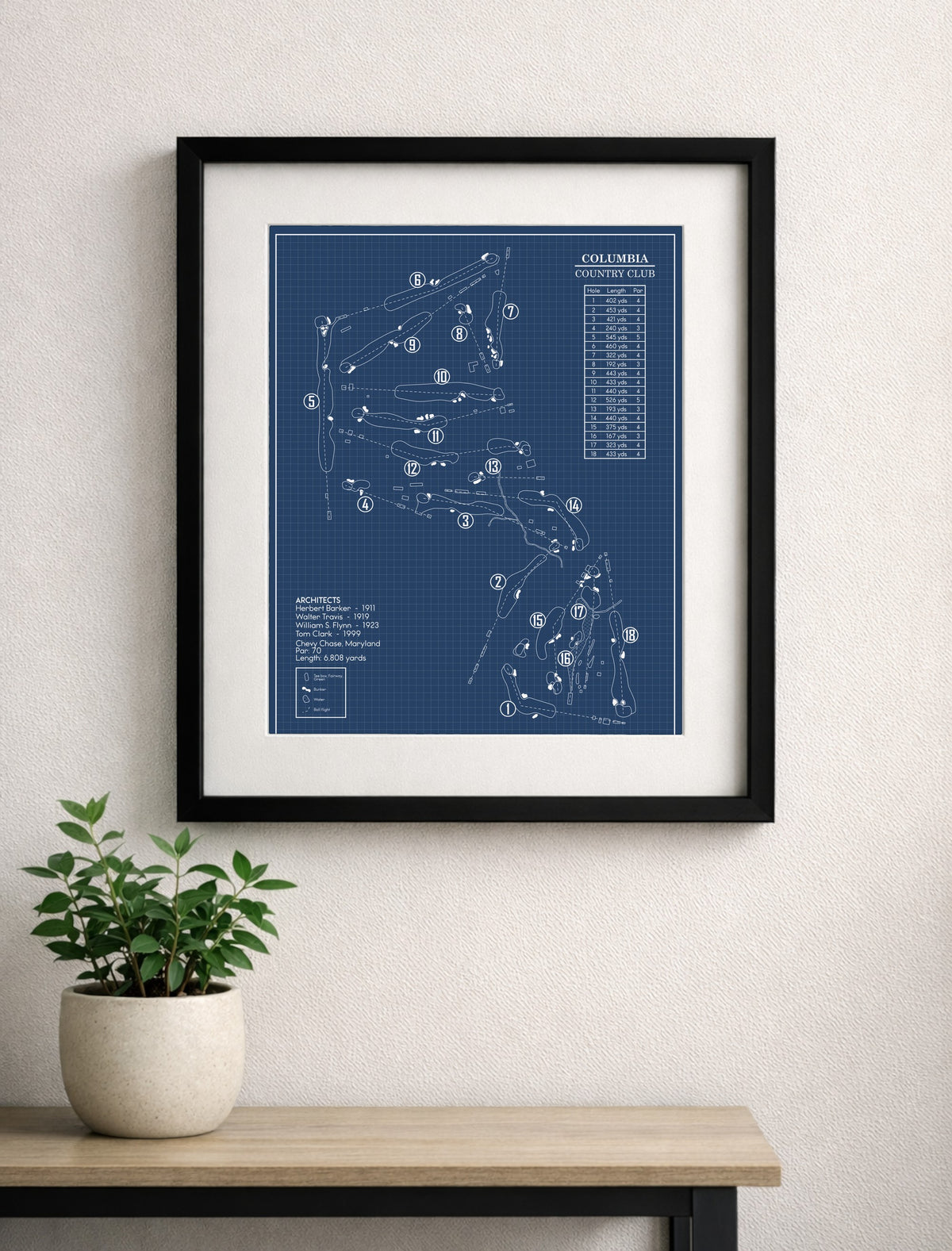 Columbia Country Club Blueprint (Print)