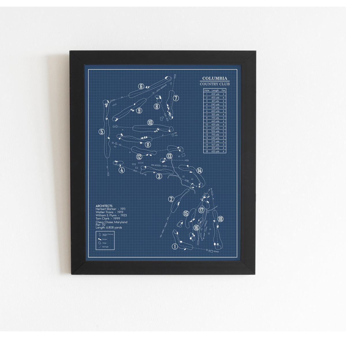 Columbia Country Club Blueprint (Print)