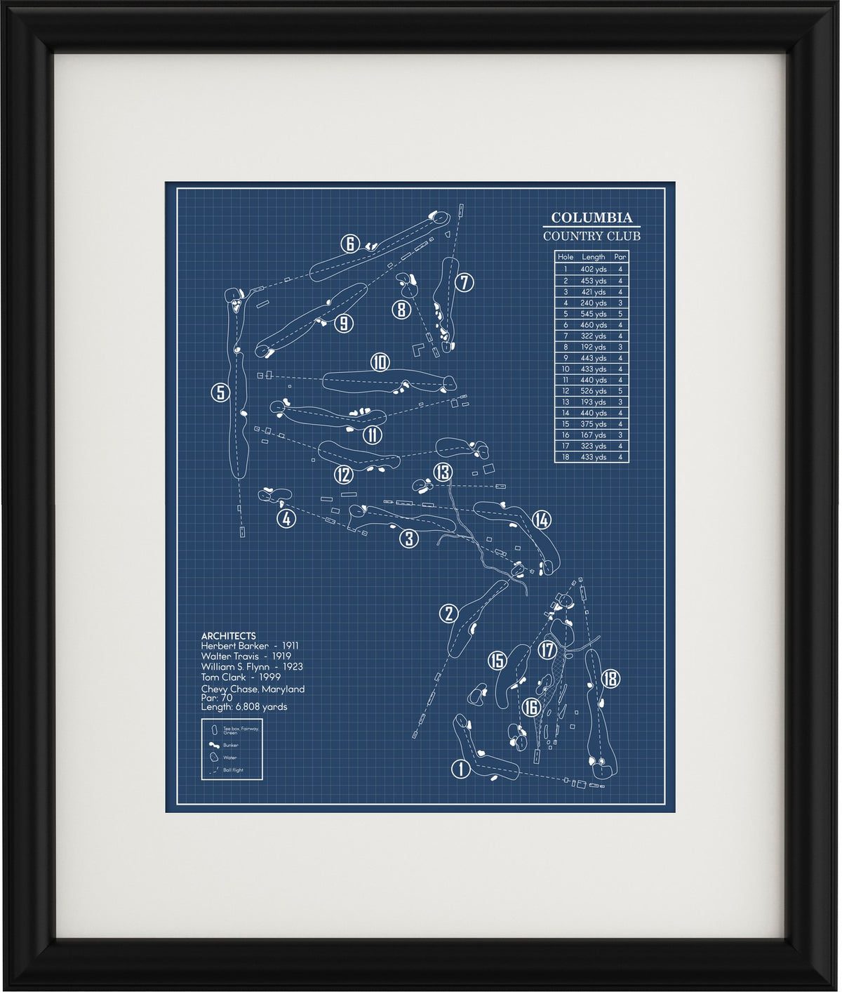 Columbia Country Club Blueprint (Print)