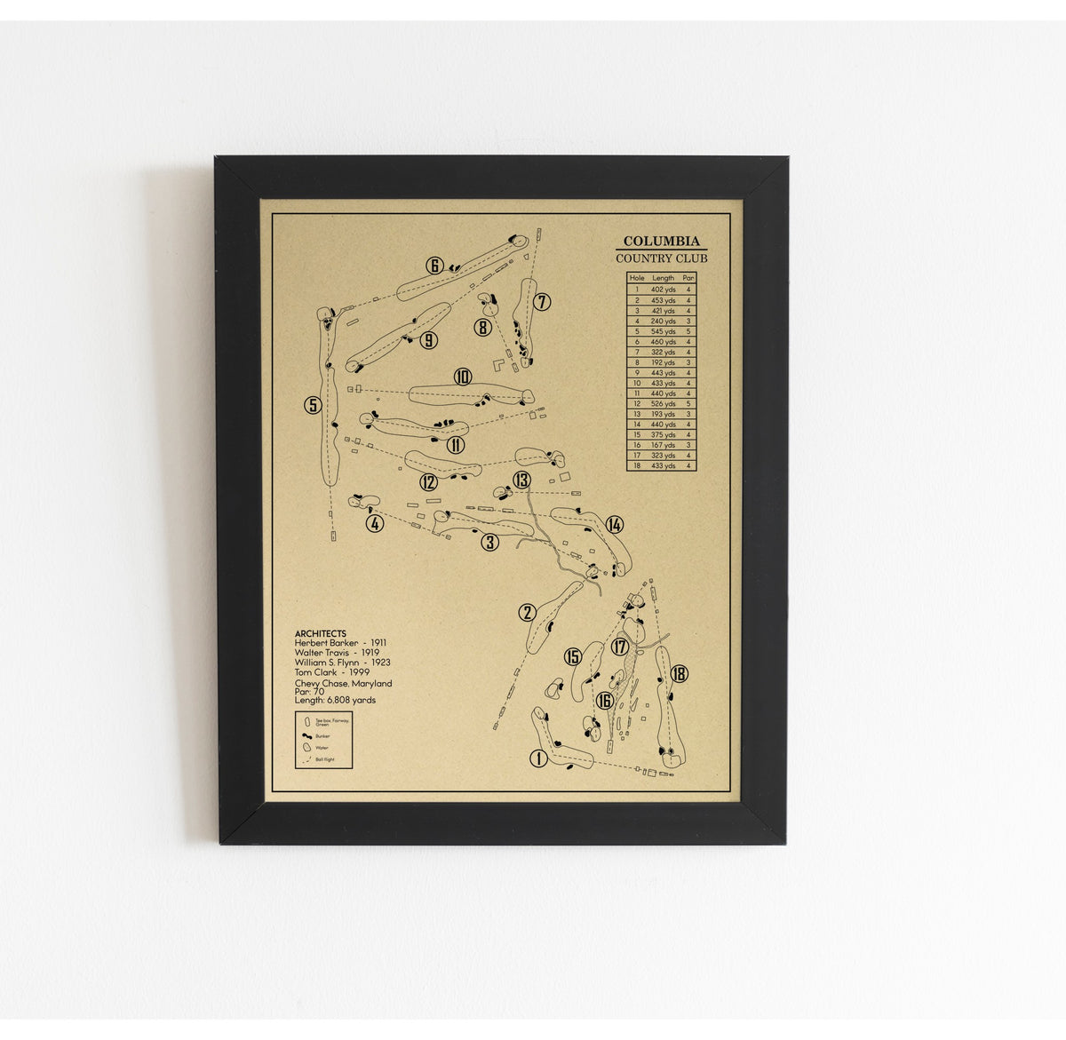 Columbia Country Club Outline (Print)