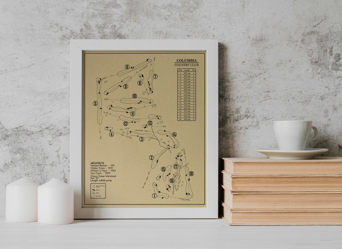 Columbia Country Club Outline (Print)