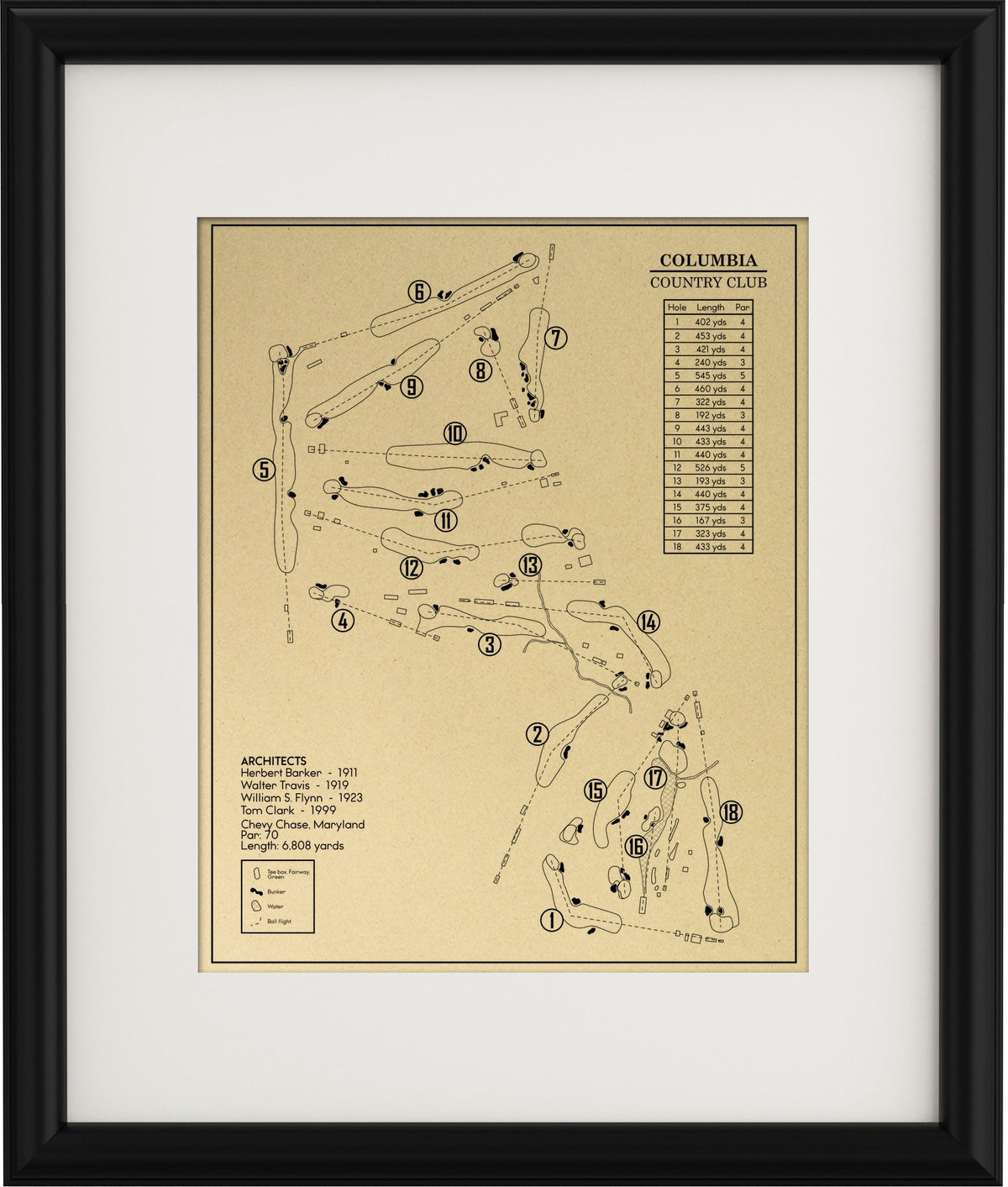 Columbia Country Club Outline (Print)