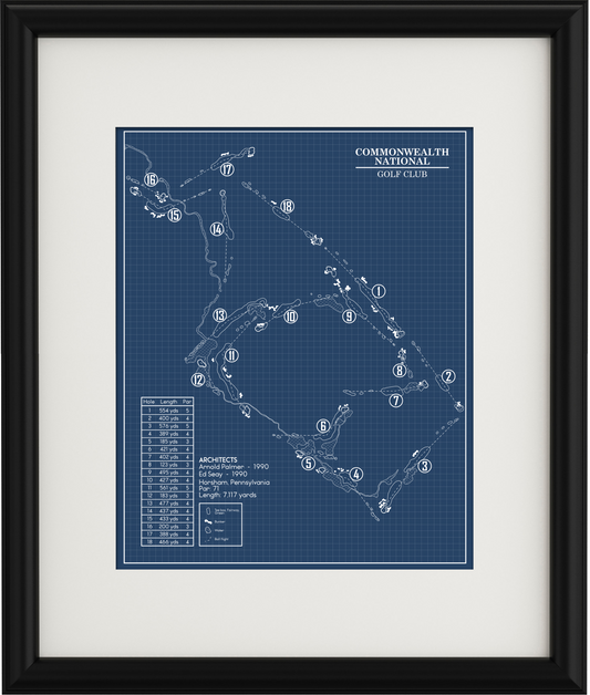 Commonwealth National Golf Club Blueprint (Print)