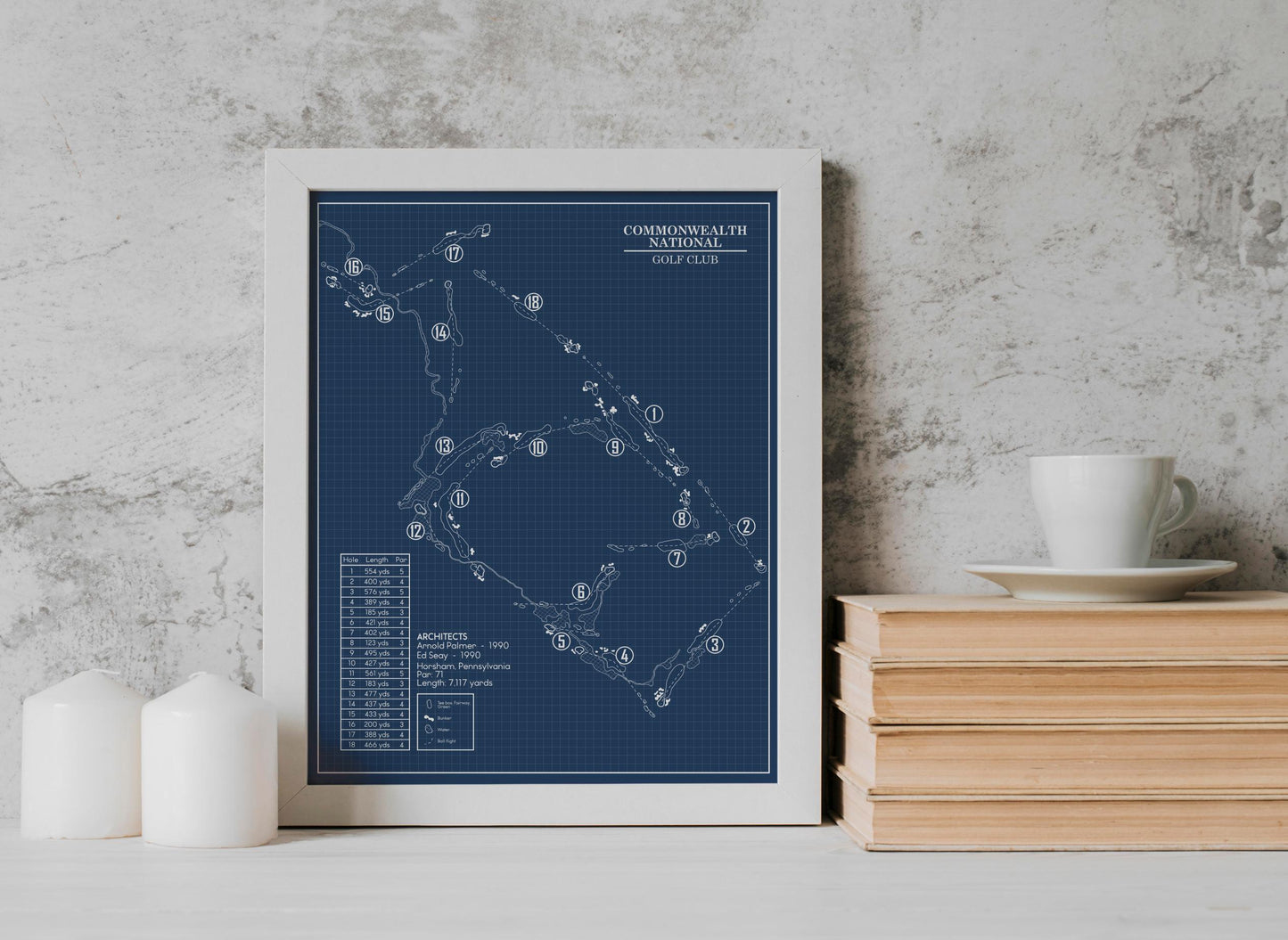 Commonwealth National Golf Club Blueprint (Print)