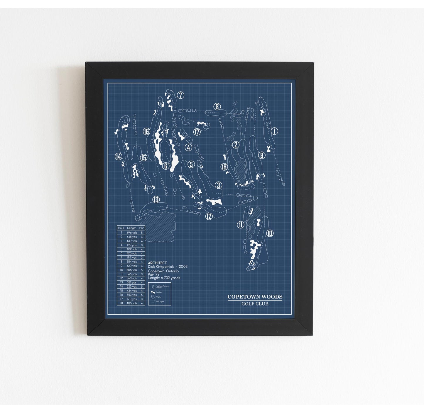 Copetown Woods Golf Club Blueprint (Print)