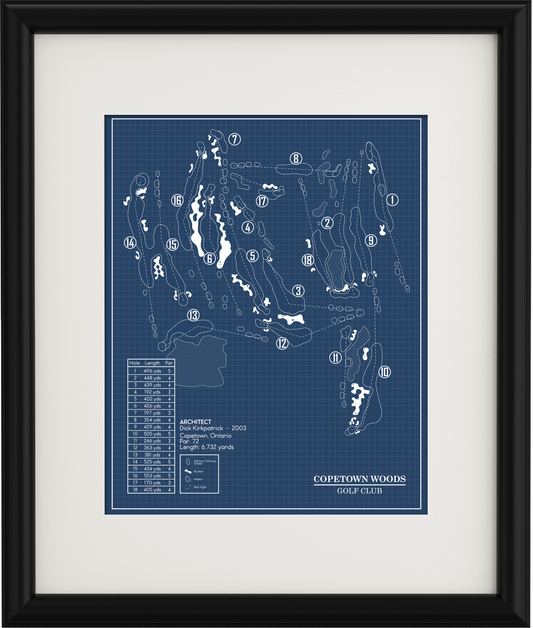 Copetown Woods Golf Club Blueprint (Print)