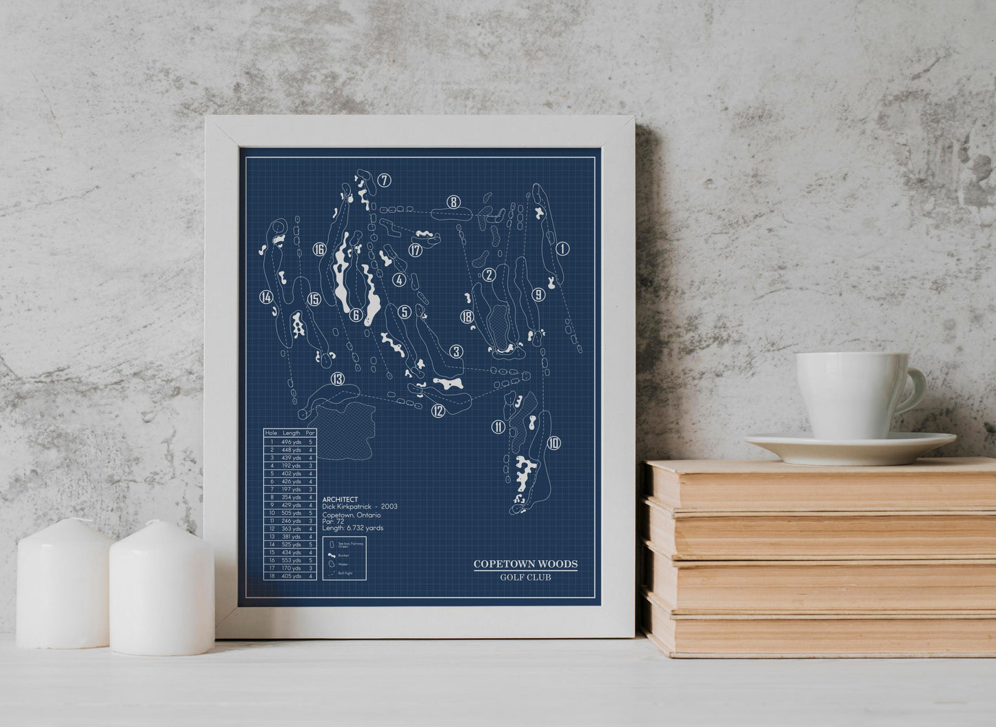 Copetown Woods Golf Club Blueprint (Print)
