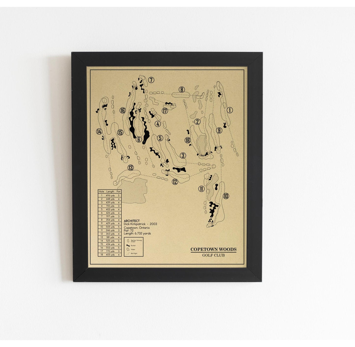 Copetown Woods Golf Club Outline (Print)