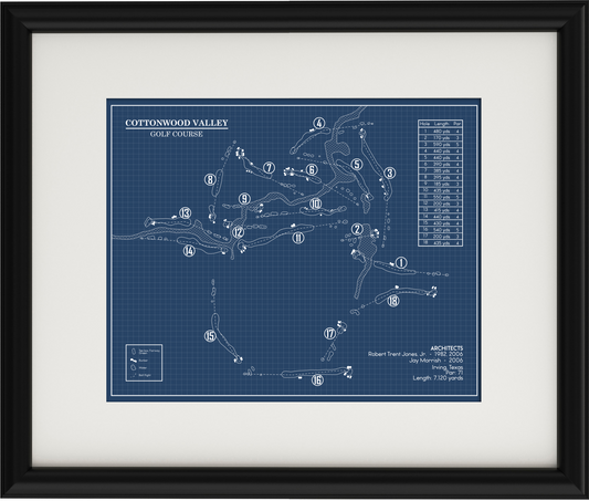 Cottonwood Valley Golf Course Blueprint (Print)