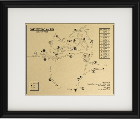 Cottonwood Valley Golf Course Outline (Print)