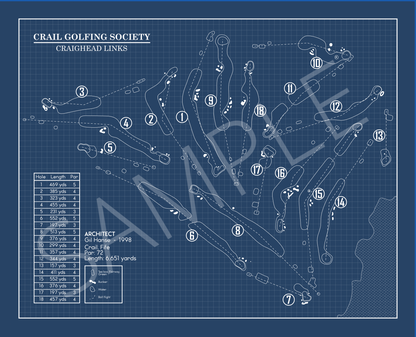 Crail Golf Society Craighead Links Outline (Print)