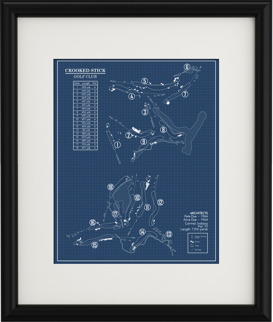 Crooked Stick Golf Club Blueprint (Print)