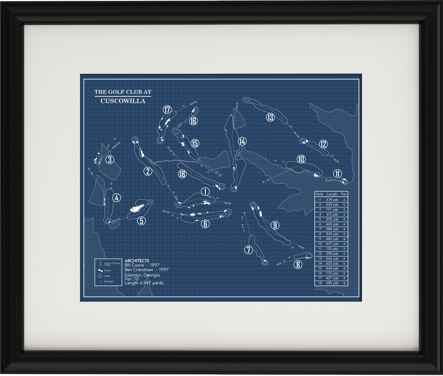 The Golf Club at Cuscowilla Blueprint (Print)