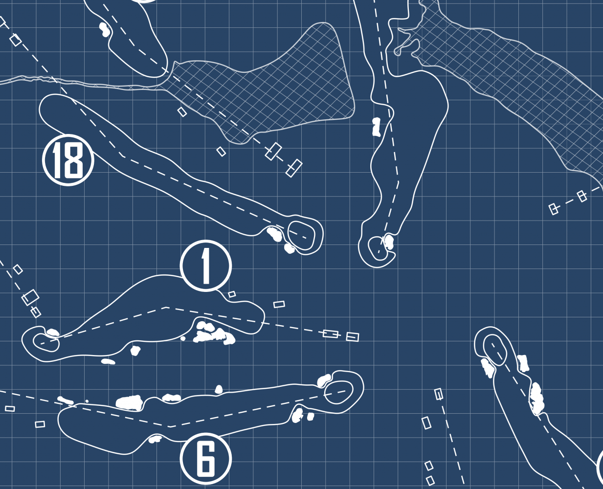 The Golf Club at Cuscowilla Blueprint (Print)