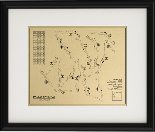 Dallas National Golf Club Outline (Print)