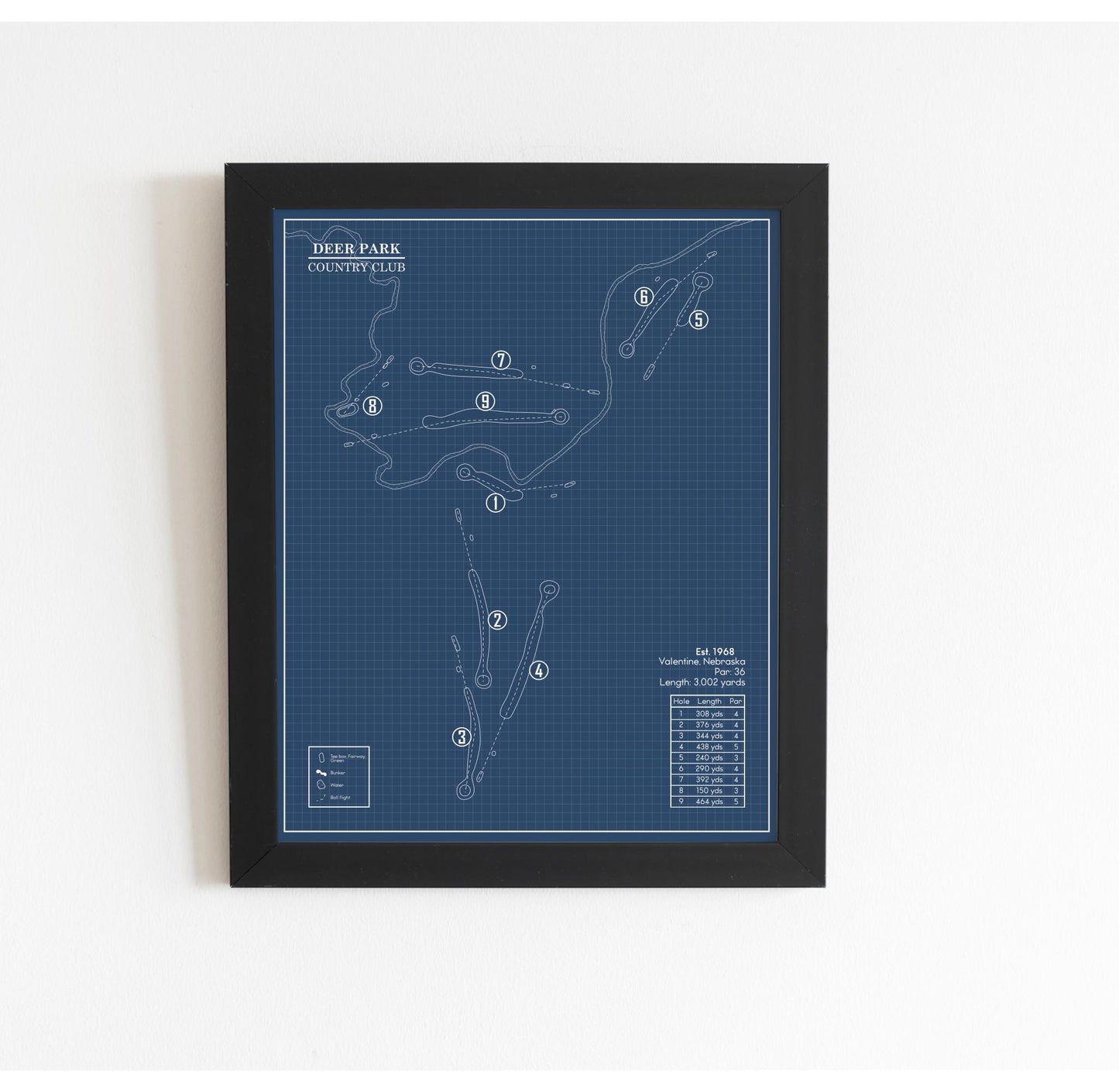 Deer Park Country Club Blueprint (Print)