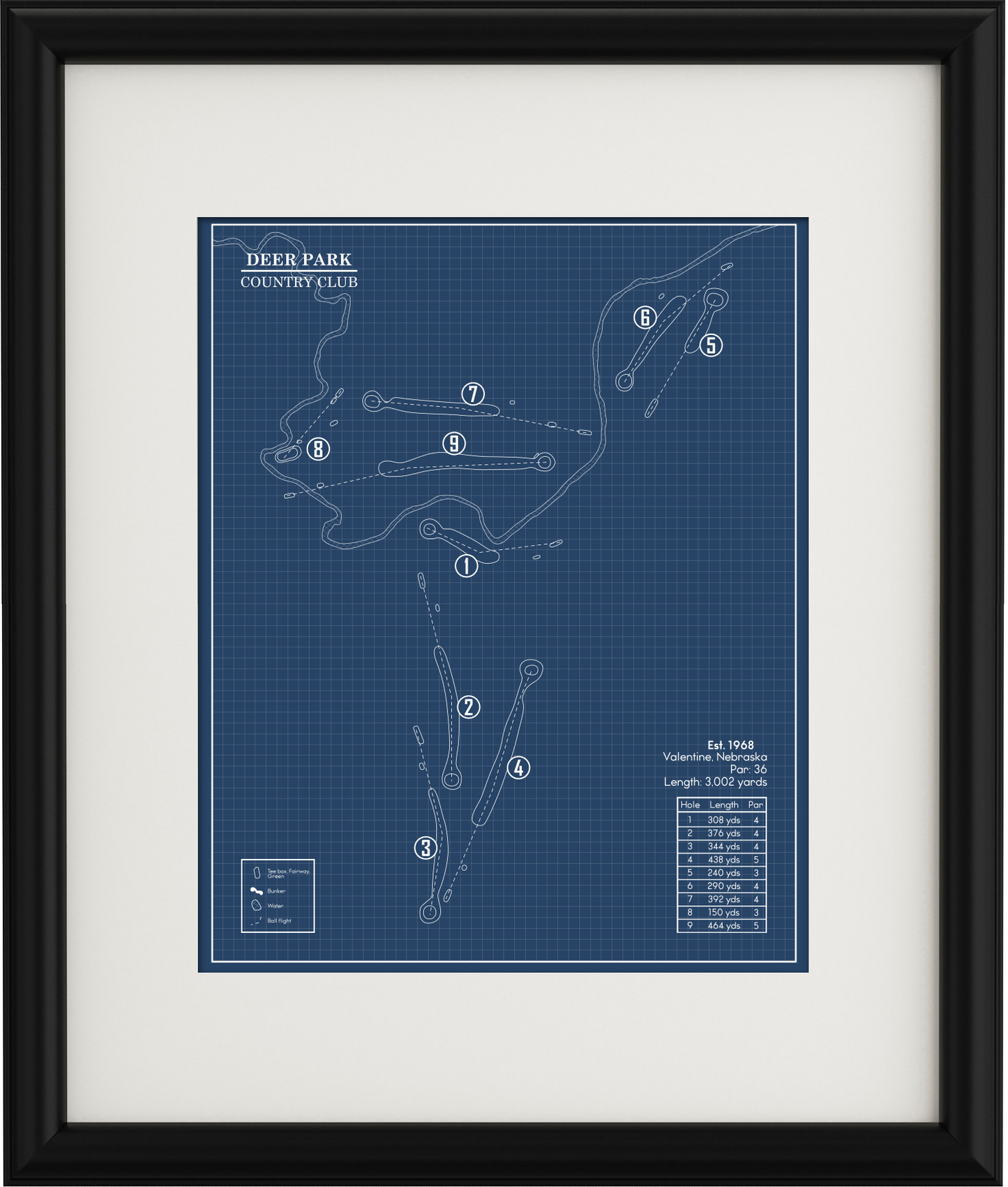 Deer Park Country Club Blueprint (Print)