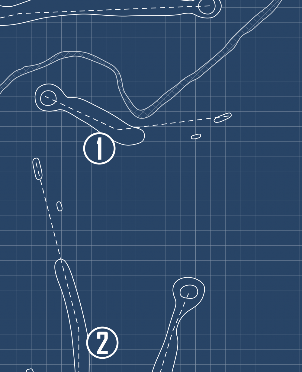 Deer Park Country Club Blueprint (Print)