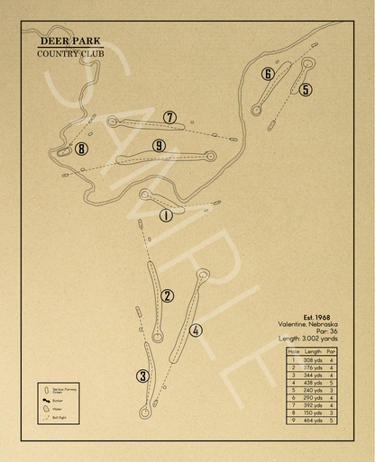 Deer Park Country Club Outline (Print)