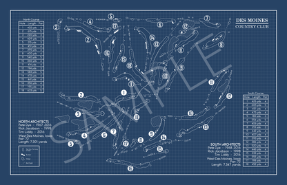 Des Moines Country Club Blueprint (Print)