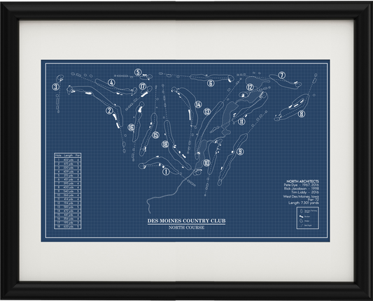 Des Moines Country Club North Course Blueprint (Print)