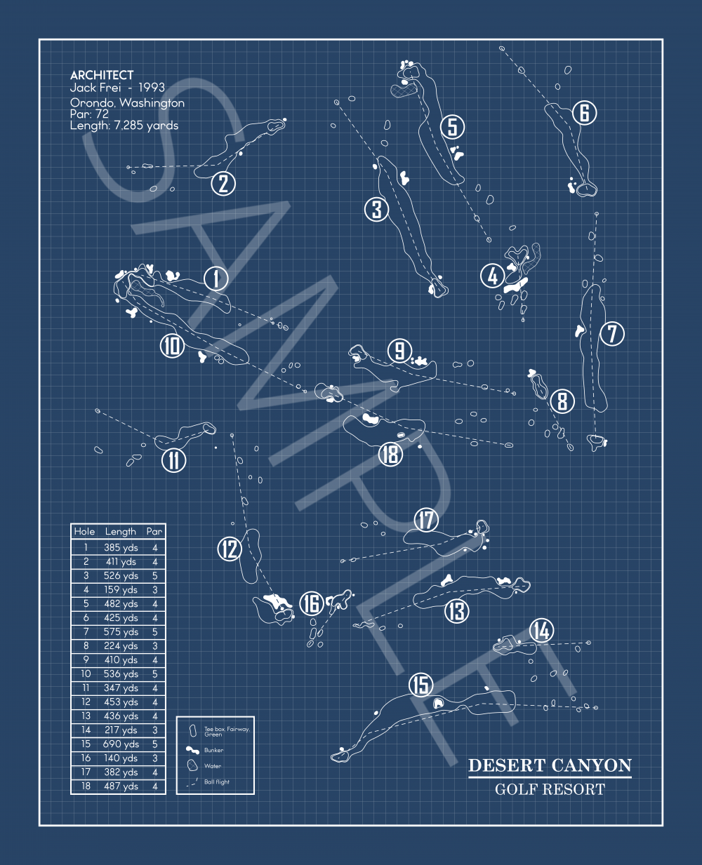 Desert Canyon Golf Resort Blueprint (Print)