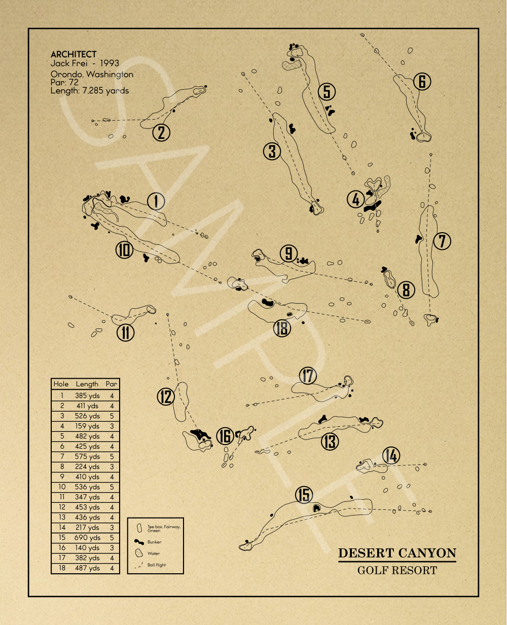 Desert Canyon Golf Resort Outline (Print)