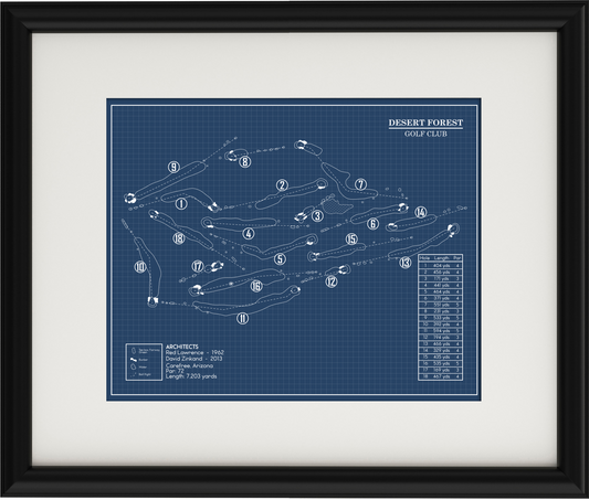 Desert Forest Golf Club Blueprint (Print)