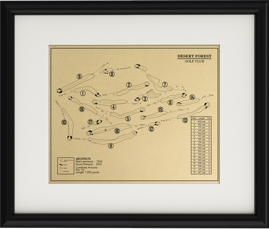 Desert Forest Golf Club Outline (Print)