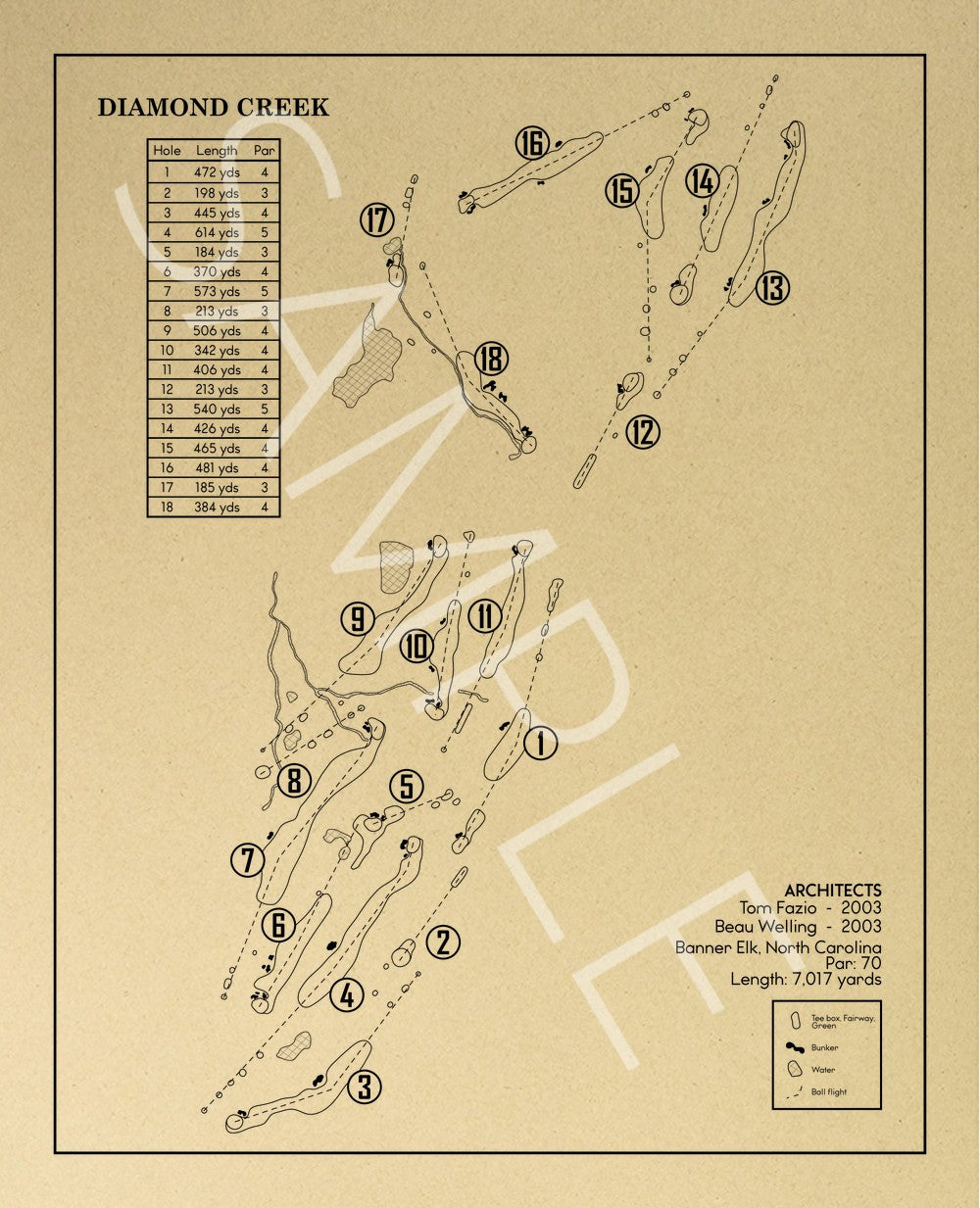 Diamond Creek Outline (Print)