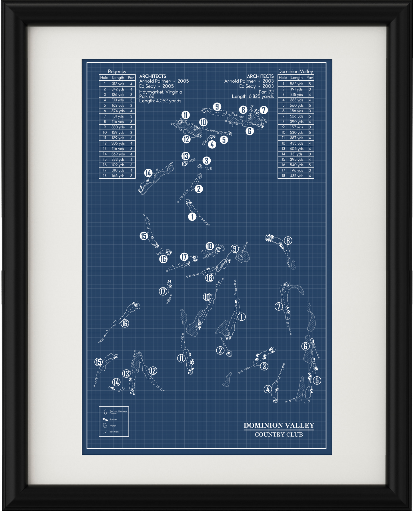 Dominion Valley Country Club Blueprint (Print)