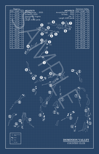 Dominion Valley Country Club Blueprint (Print)