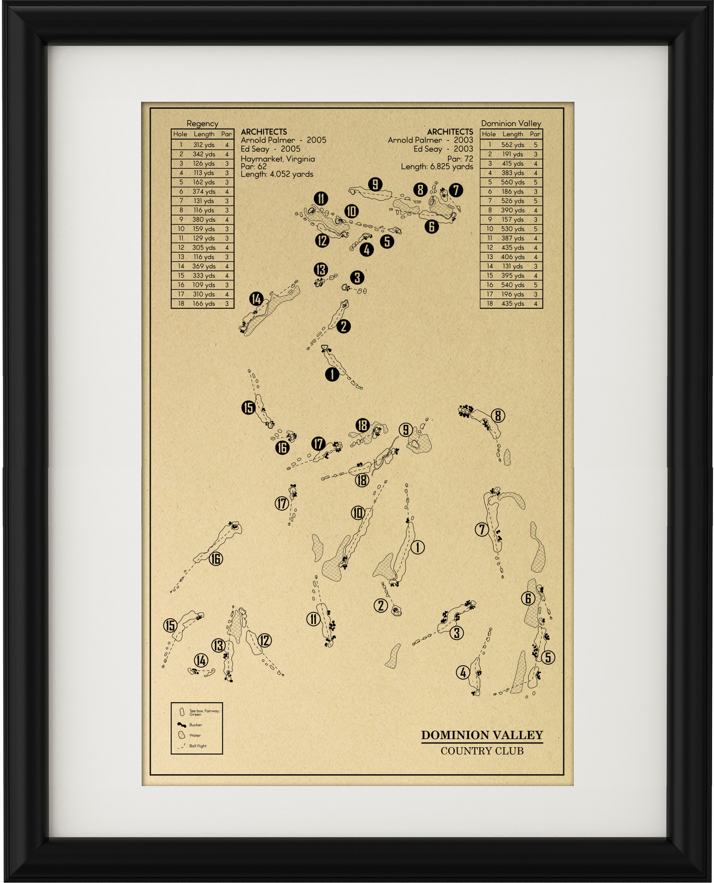 Dominion Valley Country Club Outline (Print)