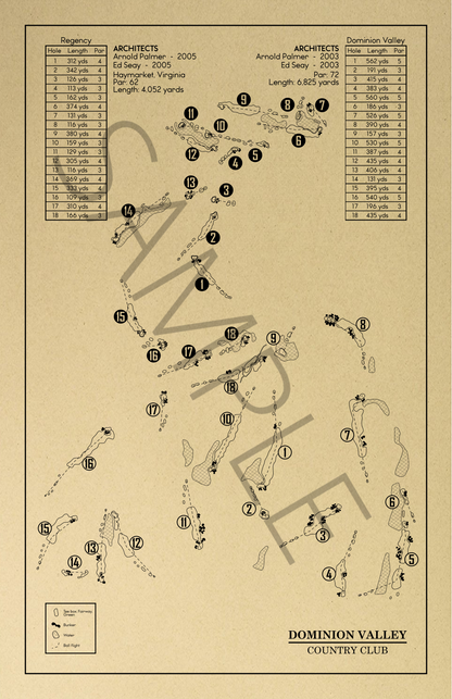 Dominion Valley Country Club Outline (Print)