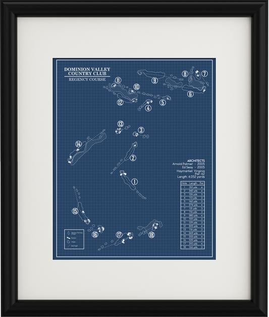 Dominion Valley Country Club Regency Course Blueprint (Print)