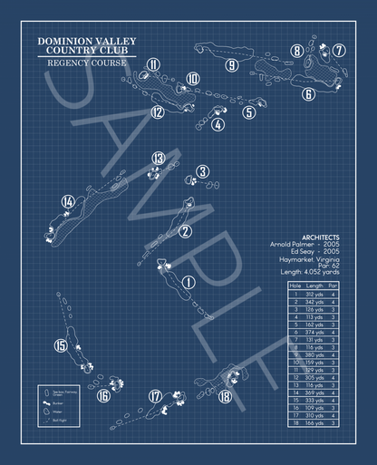 Dominion Valley Country Club Regency Course Blueprint (Print)