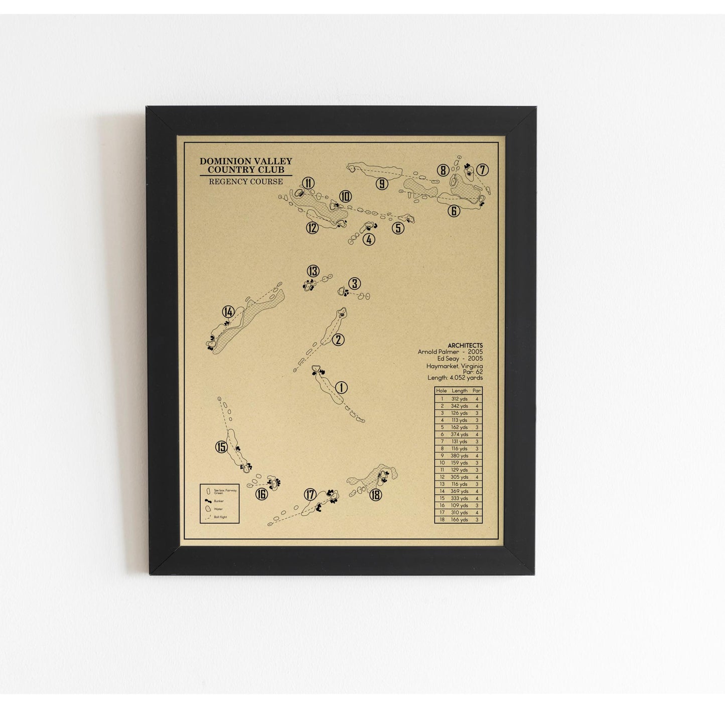 Dominion Valley Country Club Regency Course Outline (Print)
