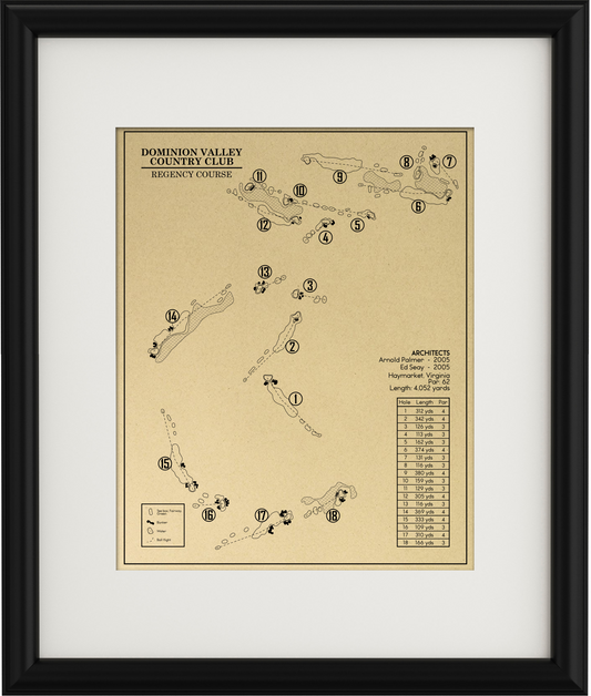 Dominion Valley Country Club Regency Course Outline (Print)