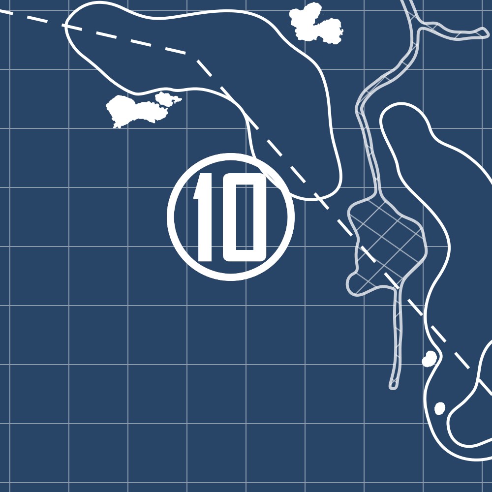 Dumbarnie Links in Blueprint (Print)