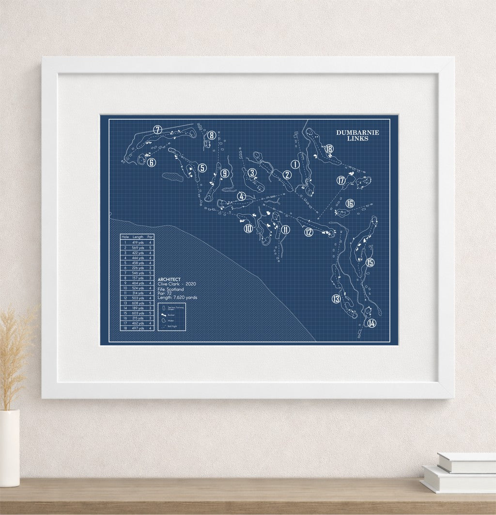 Dumbarnie Links in Blueprint (Print)