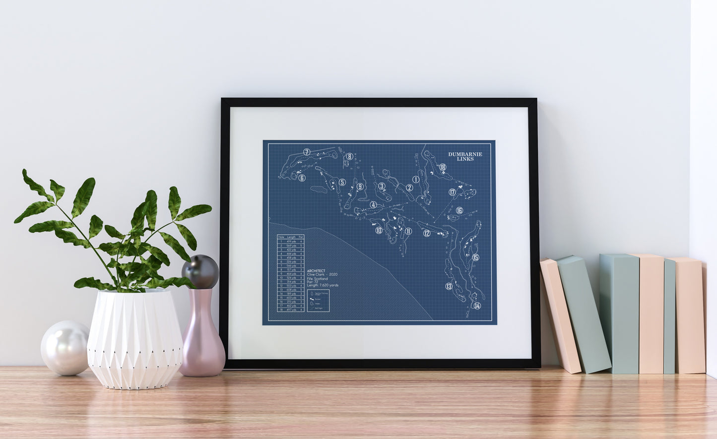 Dumbarnie Links in Blueprint (Print)