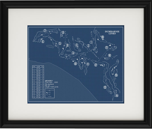 Dumbarnie Links in Blueprint (Print)