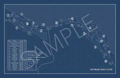 Dunbar Golf Links Blueprint (Print)