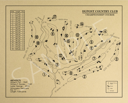 DuPont Country Club Championship Course Outline (Print)