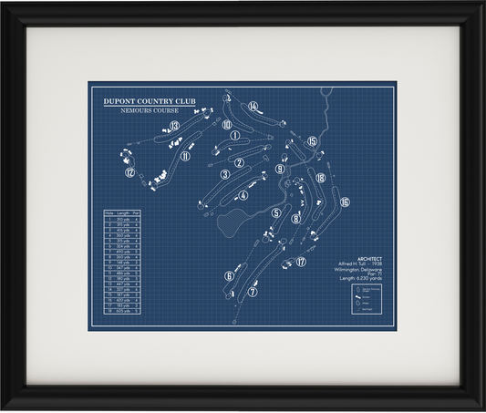 DuPont Country Club Nemours Course Blueprint (Print)