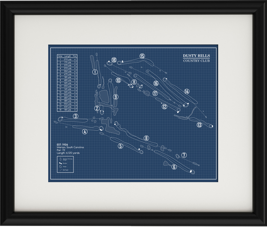 Dusty Hills Country Club Blueprint (Print)